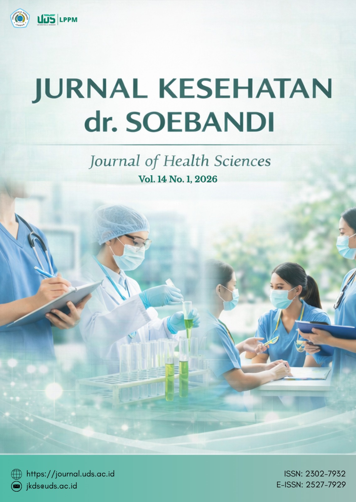                     View Vol. 14 No. 1 (2026): Jurnal Kesehatan dr. Soebandi
                